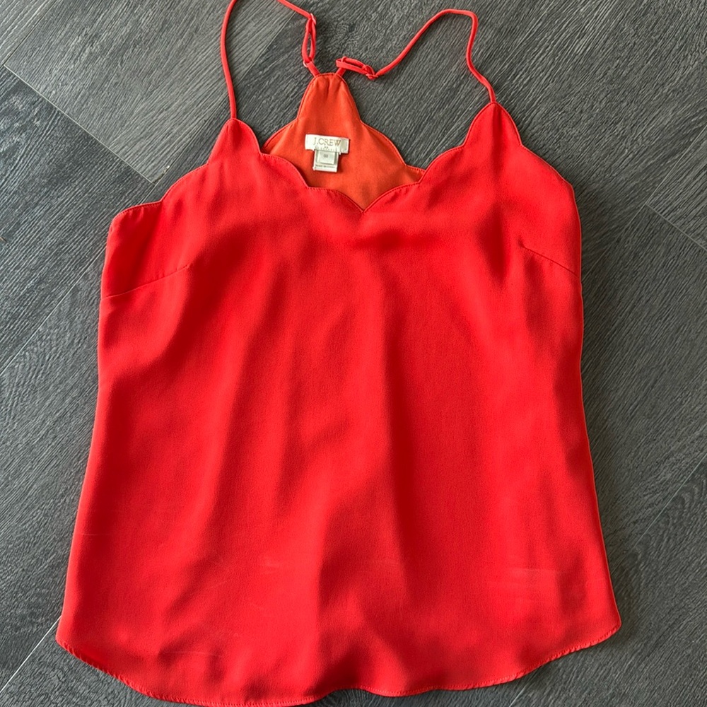 Cute red blouse tank